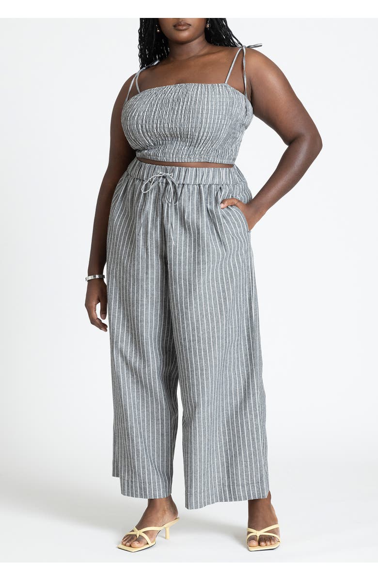 ELOQUII Elastic Striped Crop Top, Alternate, color, 