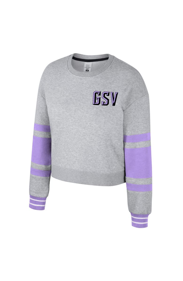 Stadium Essentials Unisex Stadium Essentials  Heather Gray Golden State Valkyries Cropped Pullover Sweatshirt, Alternate, color, 