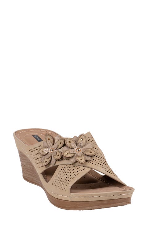 Nylie Platform Wedge Slide Sandal (Women)