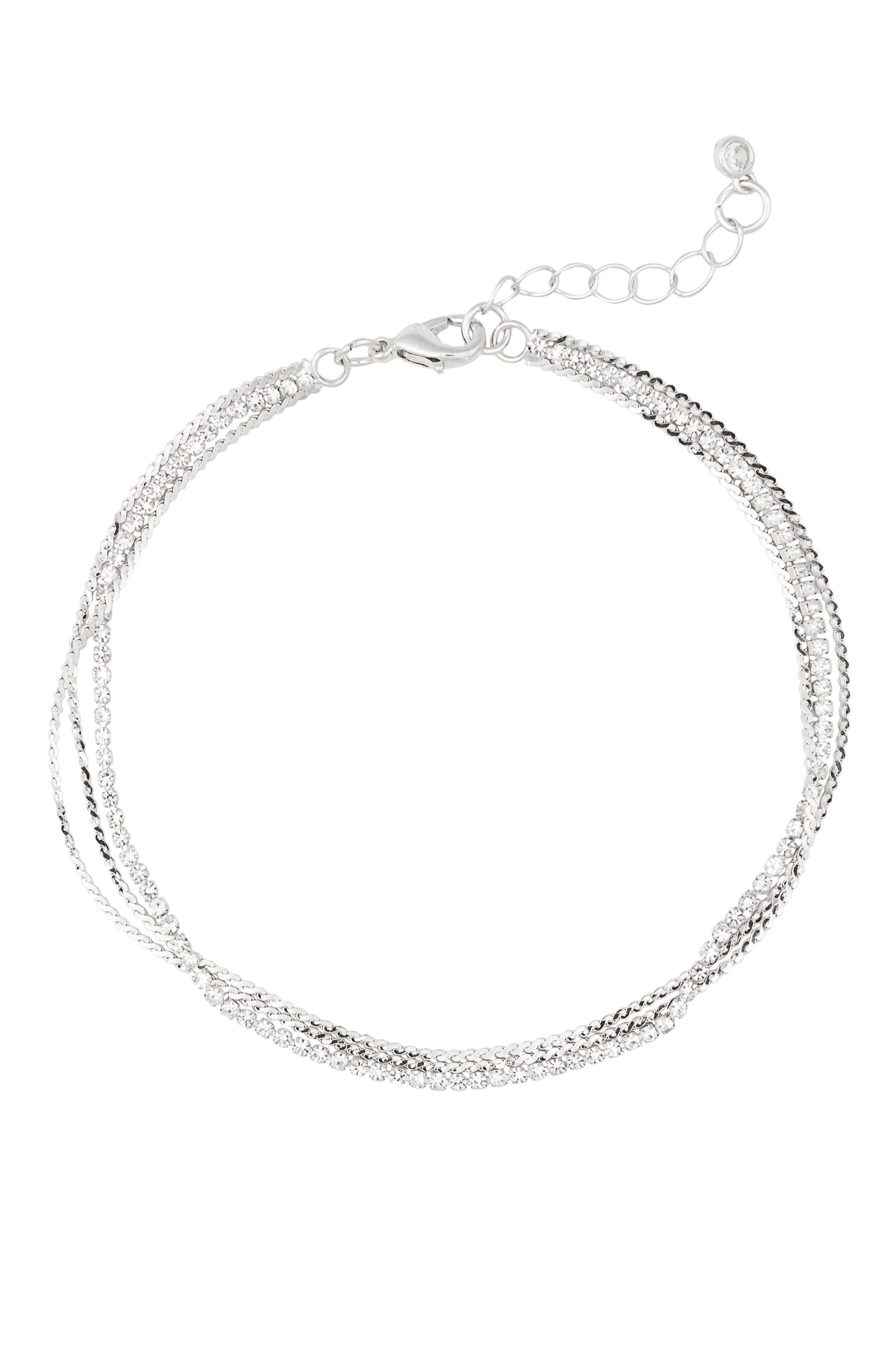 Delicate Pavé Chain Anklet