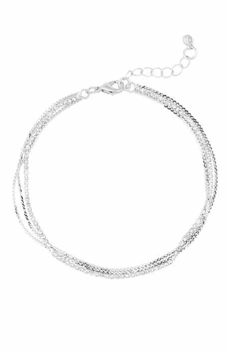 Delicate Pavé Chain Anklet