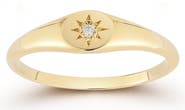 Ember Fine Jewelry 14K Gold Diamond Signet Ring