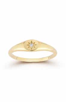 Ember Fine Jewelry 14K Gold Diamond Signet Ring