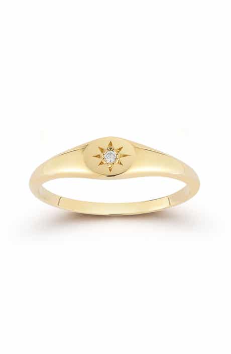 Ember Fine Jewelry 14K Gold Diamond Signet Ring