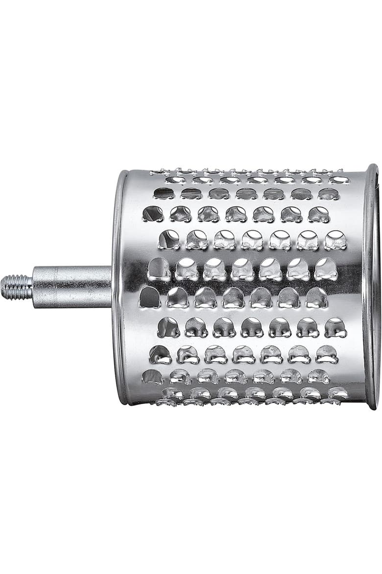 Classic Drum Grater with Suction Base, 2 Grating Drums, Pestle, and Vegetable Cutter, Alternate, color, Cream
