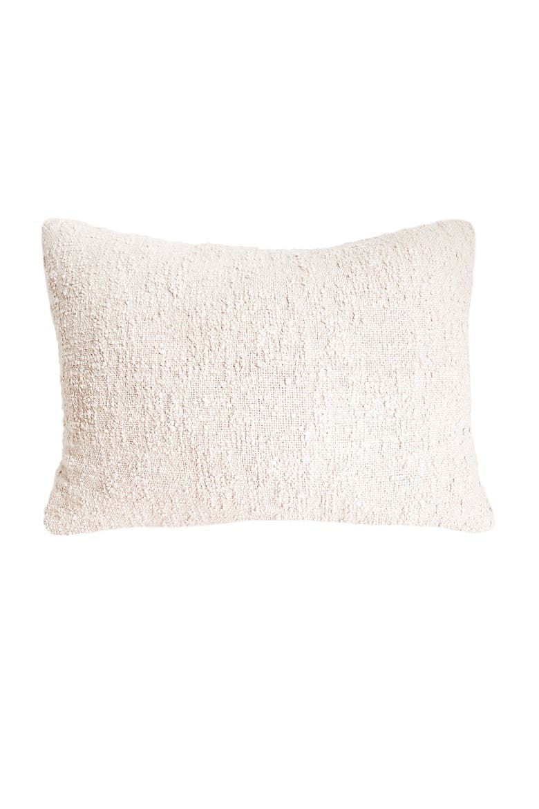 Cotton Boucle Dutch Euro Pillow with Down Insert, Main, color, White