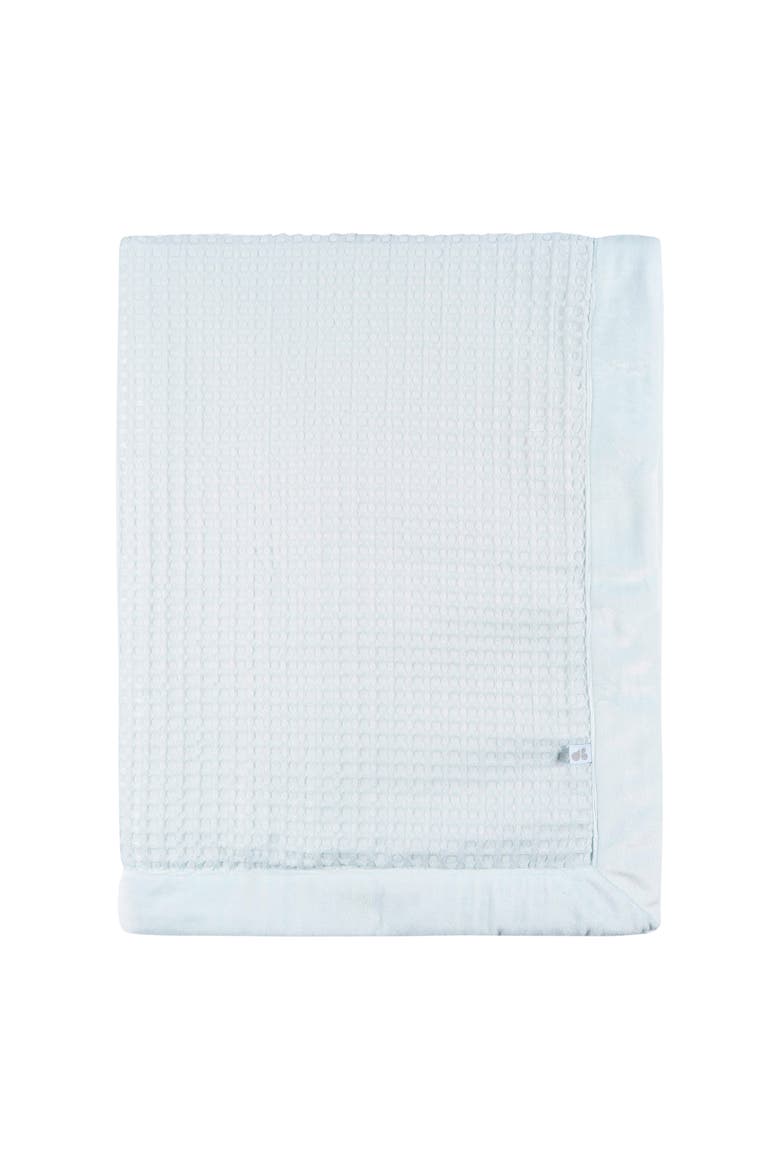 Blue Waffle Plush Blanket, Alternate, color, Baby Blue