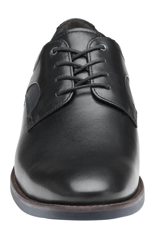 Johnston & Murphy Holcomb Waterproof Plain Toe Derby In Black Waterproof Full Grain
