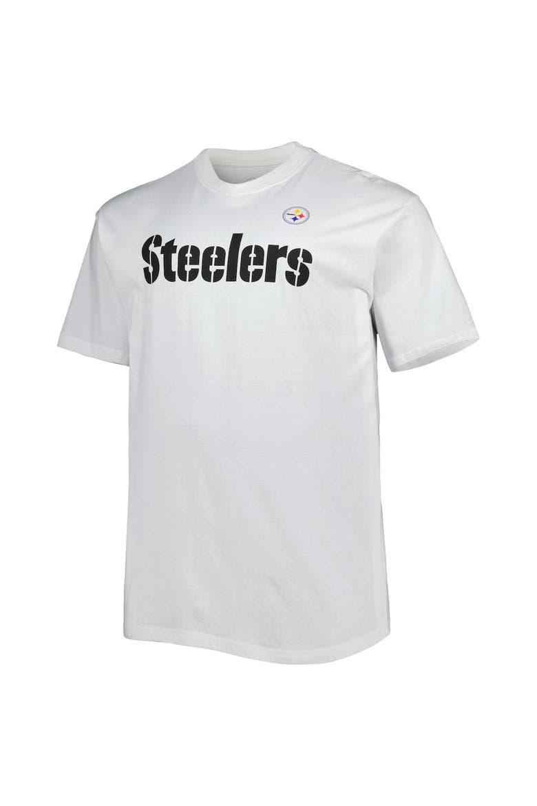 Men's Fanatics Branded White Pittsburgh Steelers Big & Tall Hometown Collection Hot Shot T-Shirt, Alternate, color, White