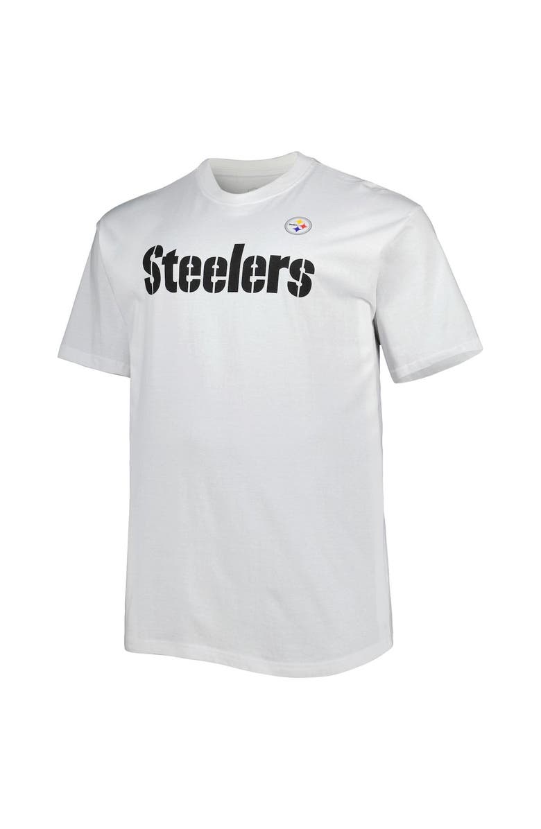 FANATICS Men's Fanatics Branded White Pittsburgh Steelers Big & Tall Hometown Collection Hot Shot T-Shirt, Alternate, color,