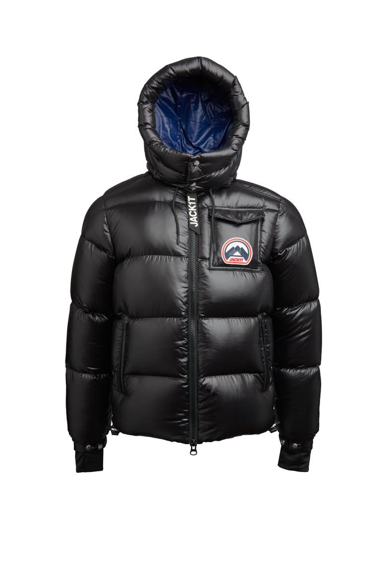 Quilted Hooded Puffer Jacket, Alternate, color, Black