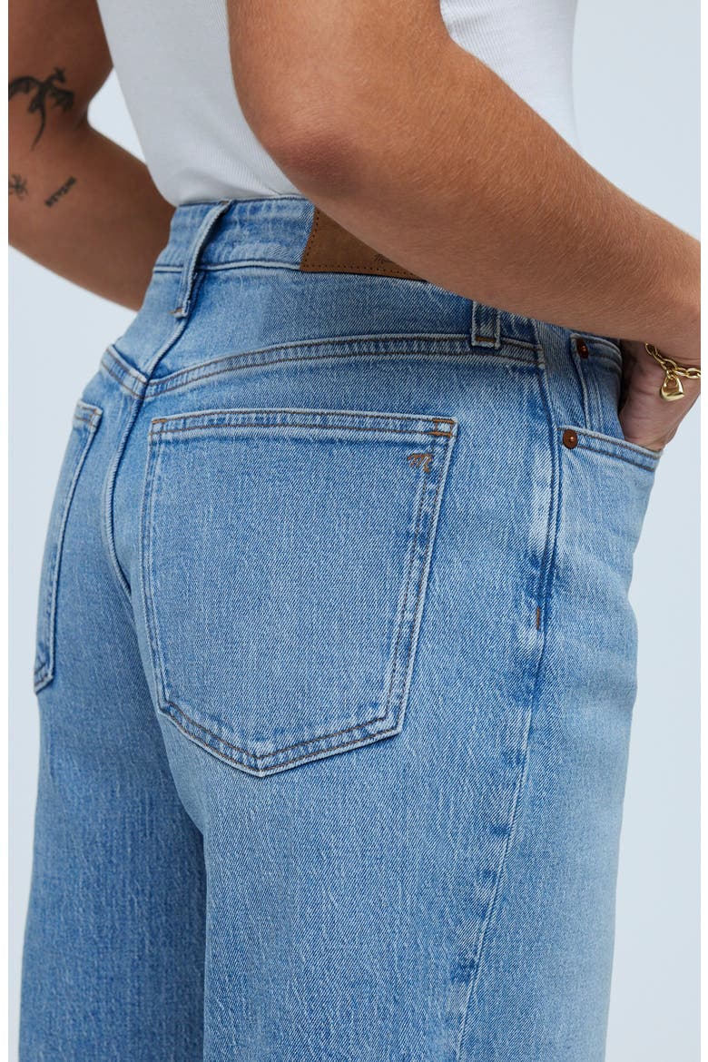 The Perfect Raw Hem Wide Leg Crop Jeans, Alternate, color, ALTOONA WASH
