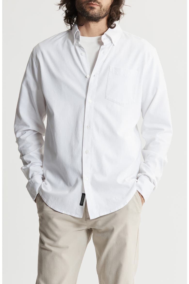 Classic Stretch Oxford Button-Up Shirt, Main, color, WHITE