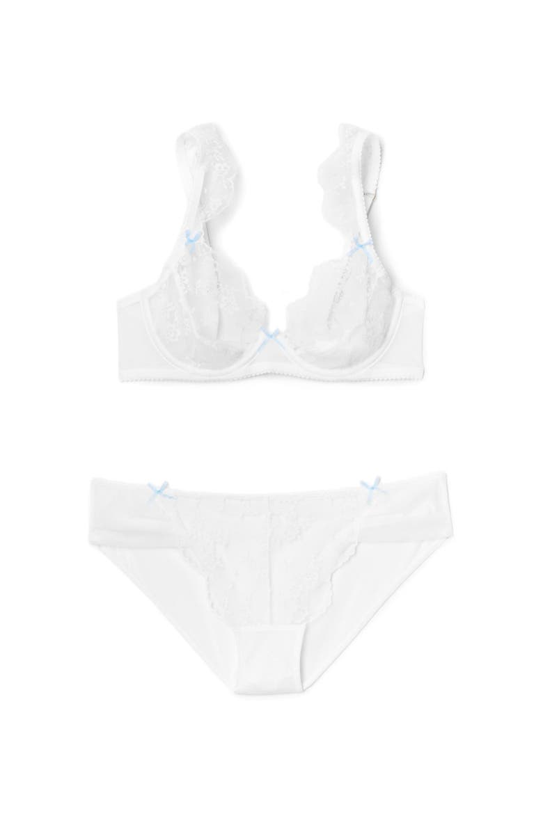 Adore Me Clera Unlined Demi Bra, Alternate, color, White