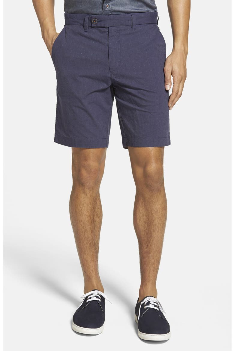 'Noroed' Slim Fit Dobby Shorts, Main, color, NAVY
