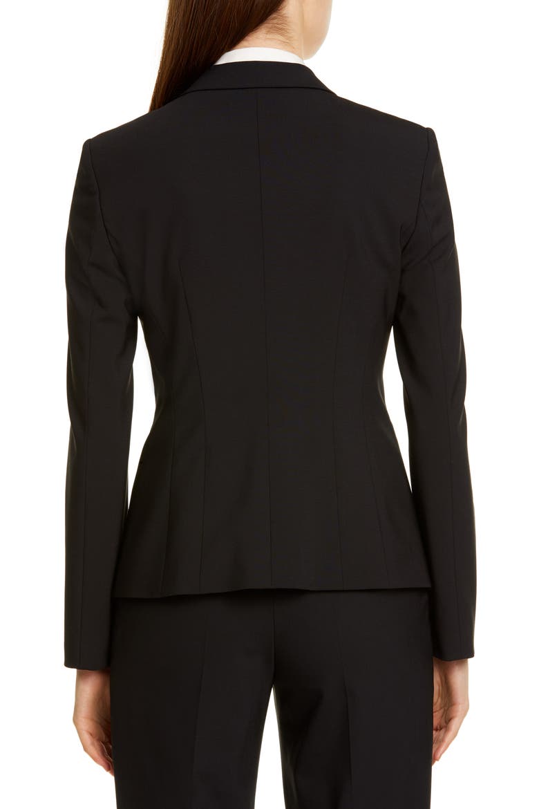 Julea Stretch Wool Jacket, Alternate, color, BLACK