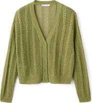 MANGO Braided Cardigan