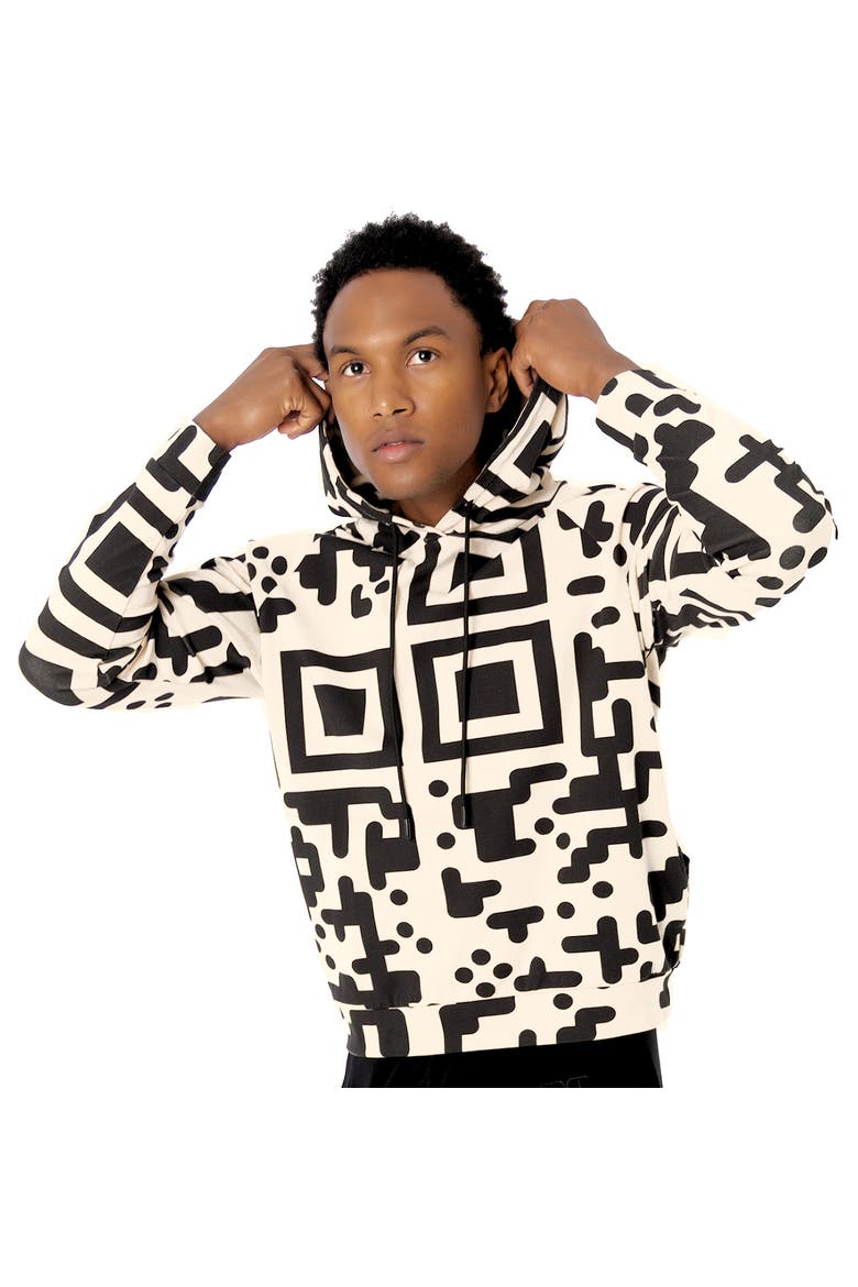 QR Code Hoodie, Main, color, Black