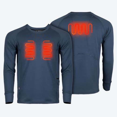 Mobile Warming Baselite Heated Base Layer Shirt In Blue