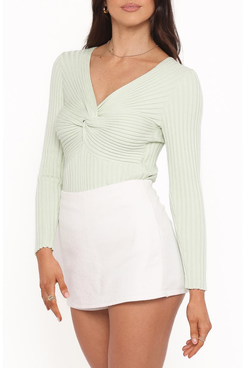 Demi Twist Rib Sweater, Alternate, color, SAGE