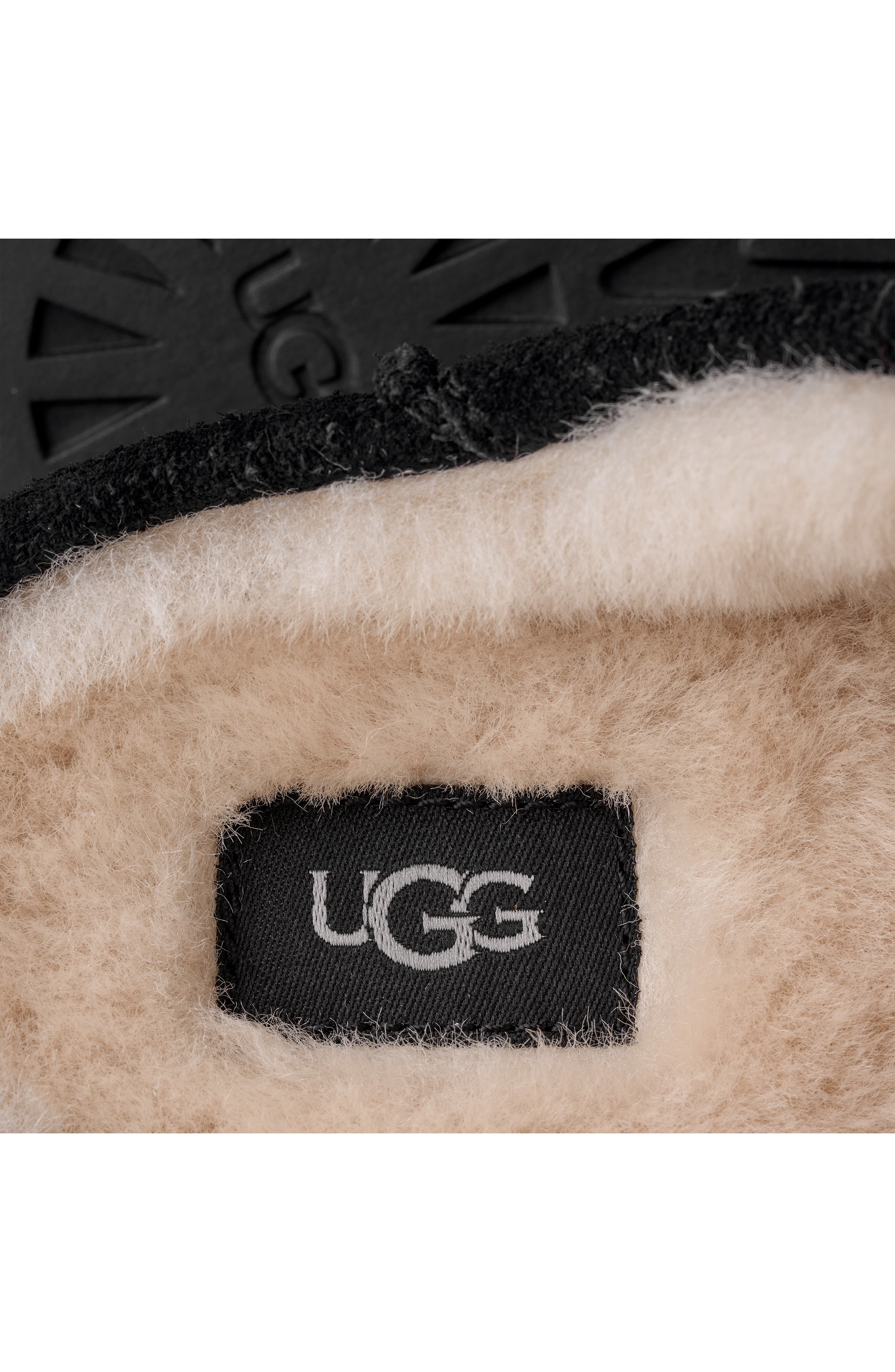 UGG<sup>®</sup> Elea Waterproof Suede Slipper, Alternate, color, Black