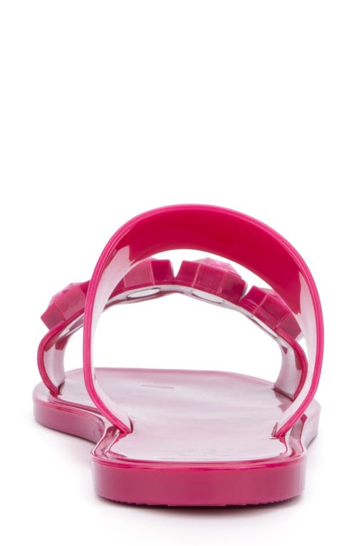 New York And Company Chantalle Jeweled Slide Sandal In Fuchsia
