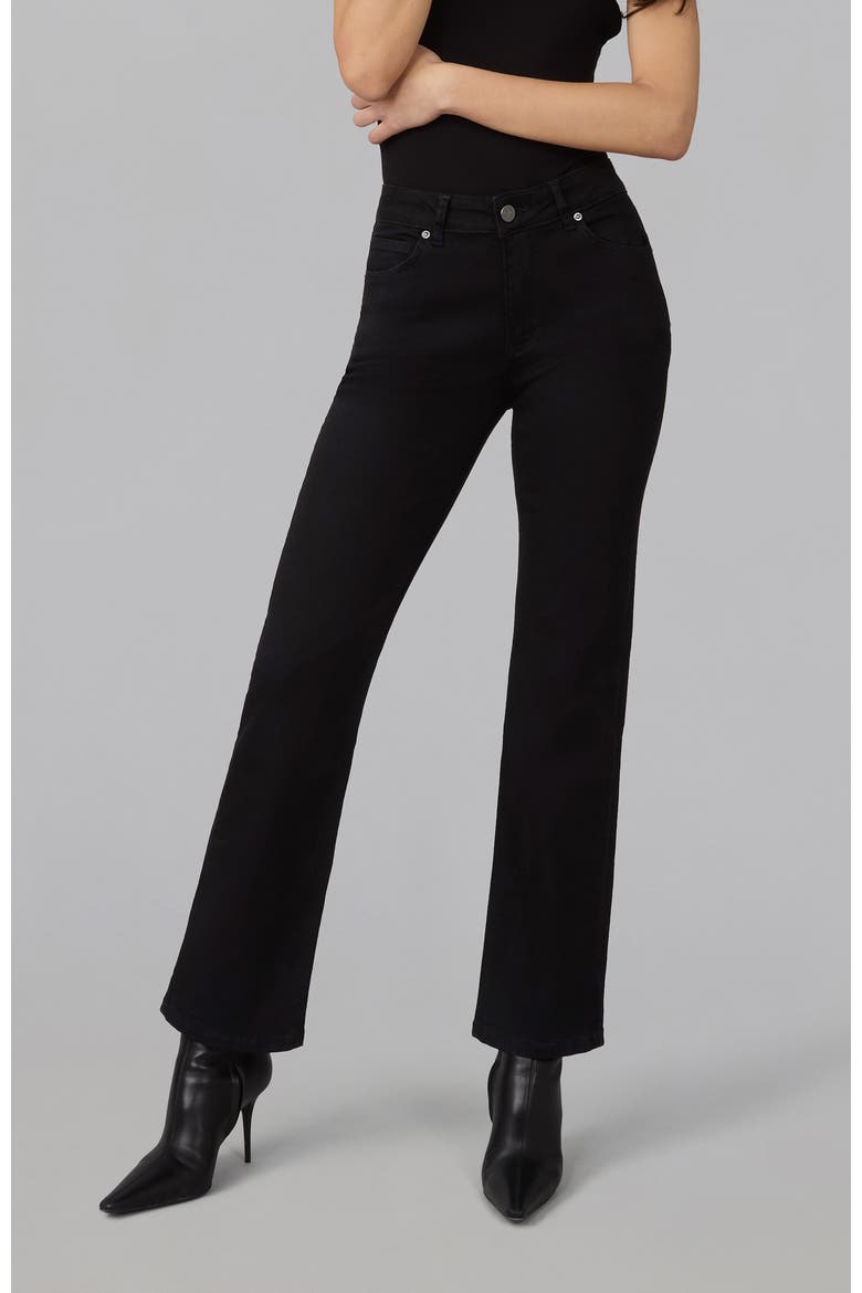 Denver High Rise Straight Jeans, Main, color, Black