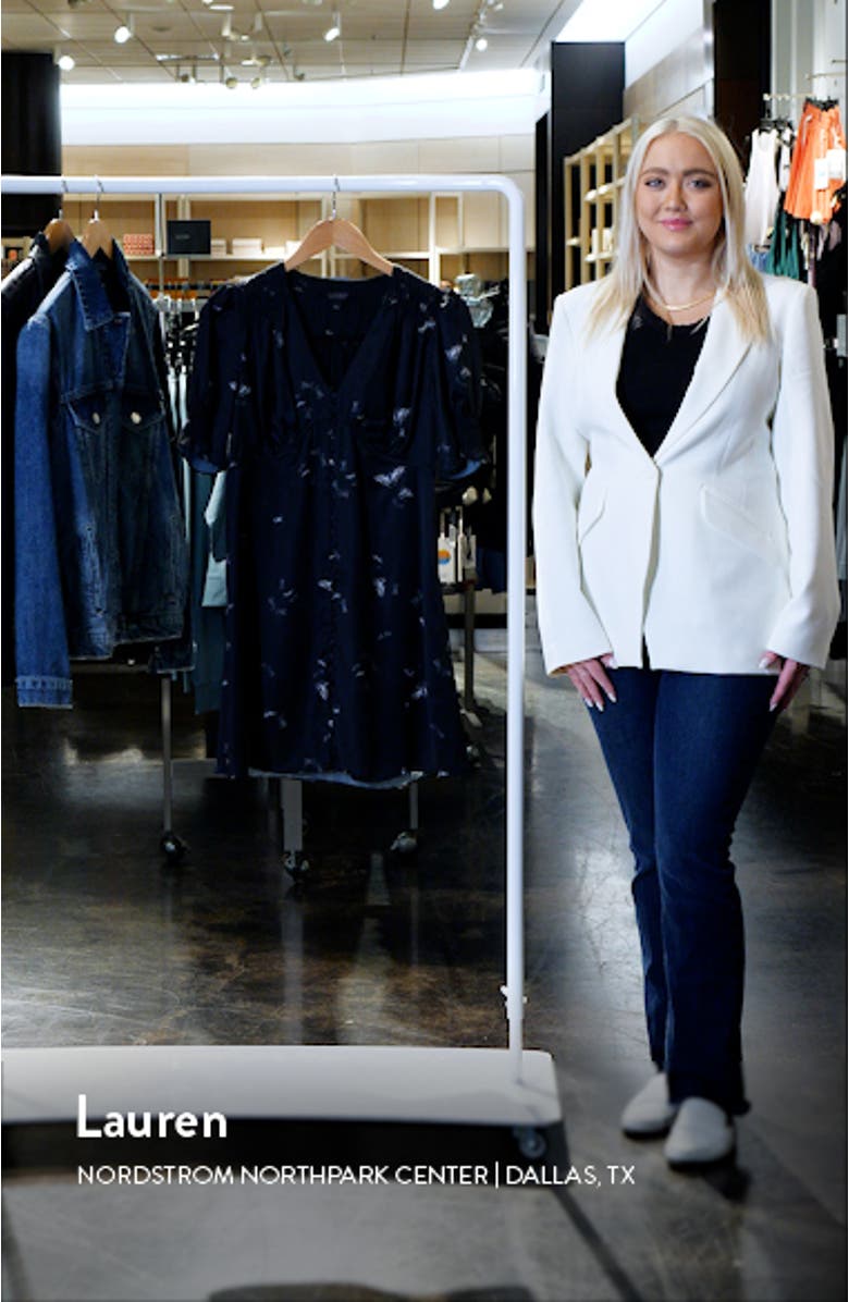 Demi Butterfly Print Satin Minidress, sales video thumbnail