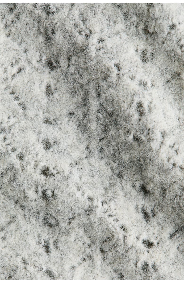 H&M Pointelle-knit off-the-shoulder sweater, Alternate, color, Light Gray