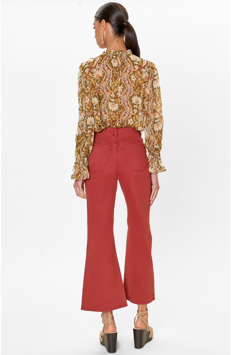 Rebecca Taylor Remi Stretch Kick Flare, Alternate, color, Burnt Sienna