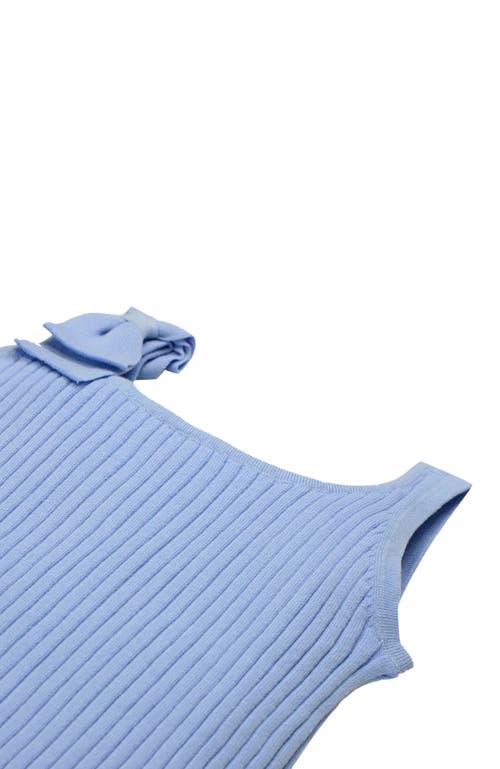 Hope & Henry Girls' Bow Sweater Tank In Cornflower Blue