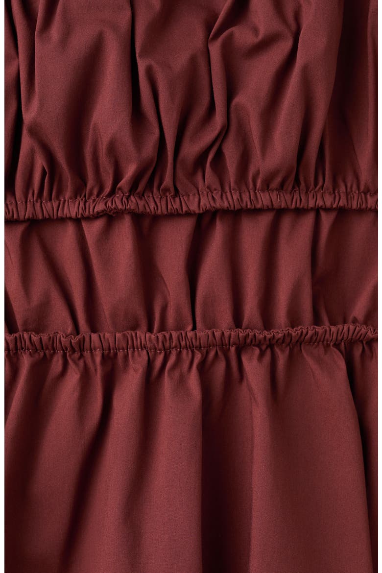 Shirred Stretch Cotton Camisole, Alternate, color, BURNT ORANGE