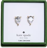 Kate Spade New York Pear Cubic Zirconia Trio Prong Stud Earrings