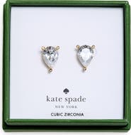 Kate Spade New York Pear Cubic Zirconia Trio Prong Stud Earrings