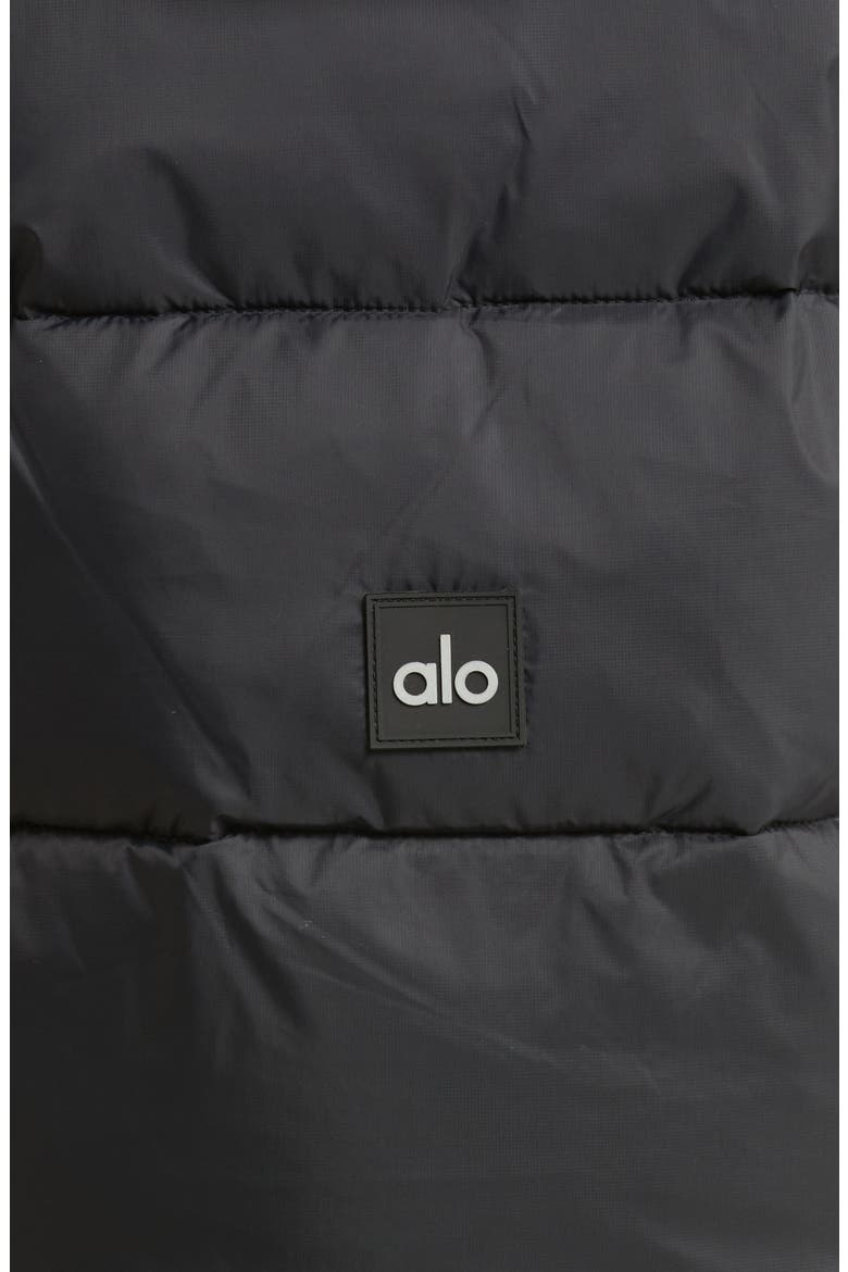 Gold Rush Hooded Puffer Vest, Alternate, color, BLACK