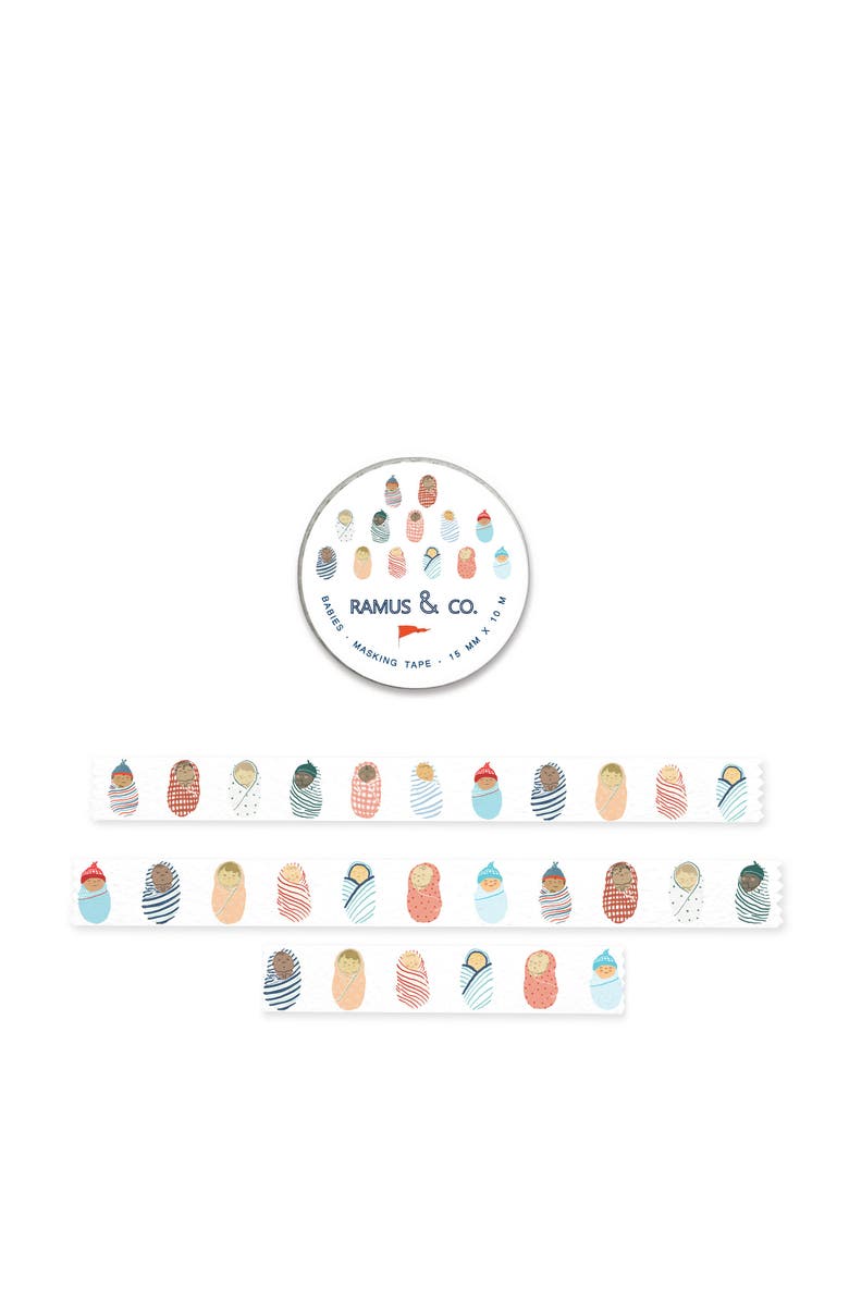 Ramus & Co Illustrated Masking Tape - 3ct Rolls, Assorted Rolls, Alternate, color, Multi-Pack