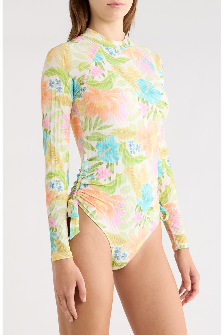 Catalina Island Long Sleeve One-Piece Swimsuit, Alternate, color, MULTICO