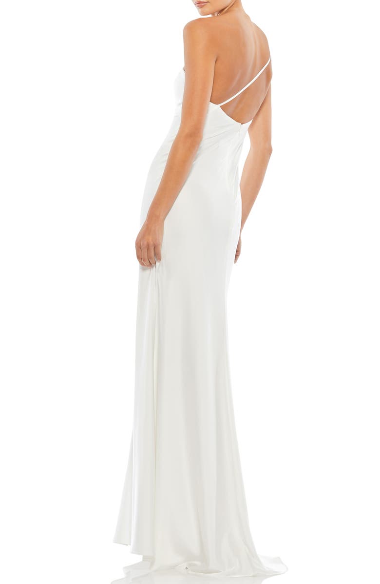 Mac Duggal One-Shoulder Satin Trumpet Gown, Alternate, color,