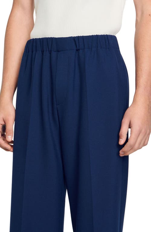 Sandro Wide-leg Trousers In Royal Blue