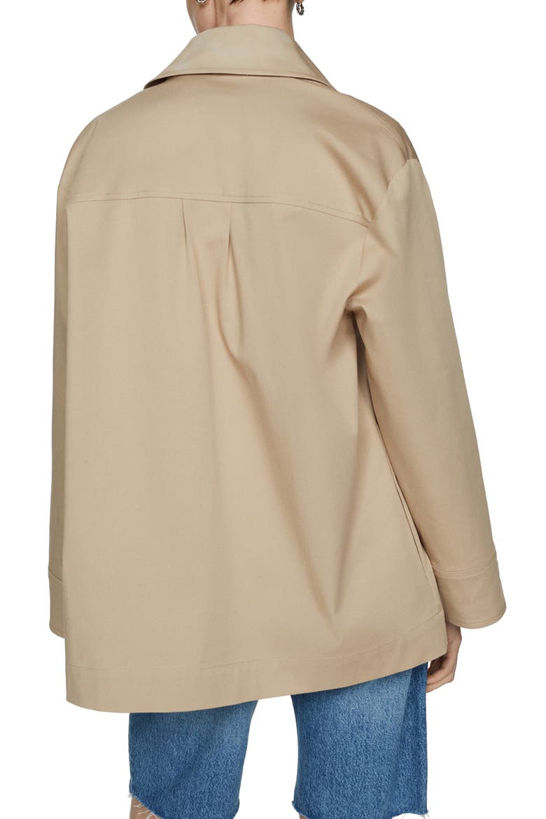 Oversize Cotton Overshirt, Alternate, color, BEIGE