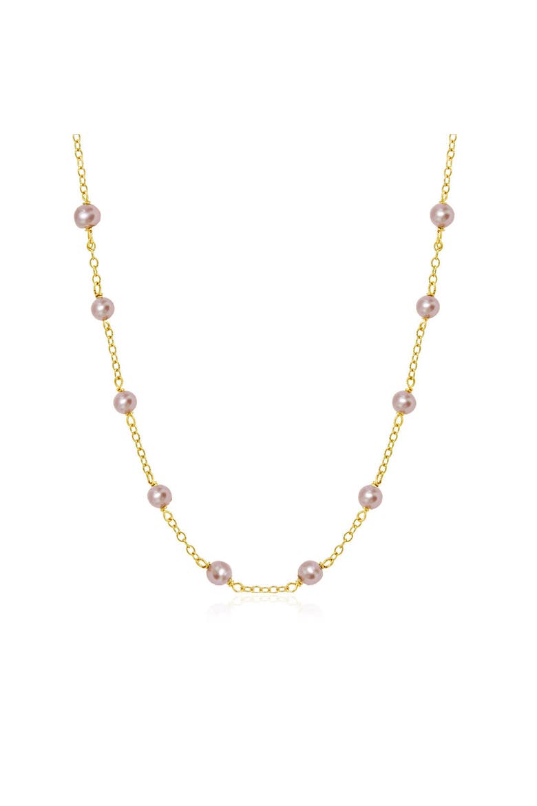Pink Pearl Bead Chain Necklace, Main, color, Pink Pearl