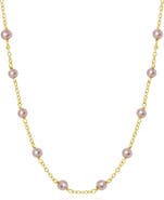 The Lovery Fine Jewelry Pink Pearl Bead Chain Necklace