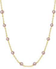 The Lovery Fine Jewelry Pink Pearl Bead Chain Necklace