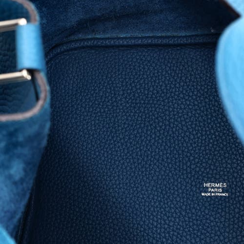Pre-owned Hermes Hermes Picotin Lock Bag Clemence Gm In Blue