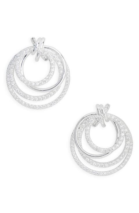 Interlocking Frontal Hoop Earrings