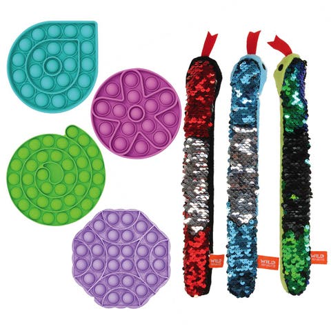 Multi-Sensory Fidget Popper & Sequin Kit - 7 Pieces