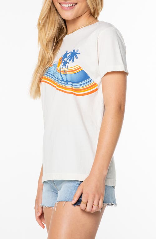 Roxy Wave Stripe Graphic T-shirt In Blue