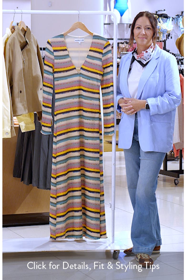 Priscilla Long Sleeve Stripe Knit Dress video