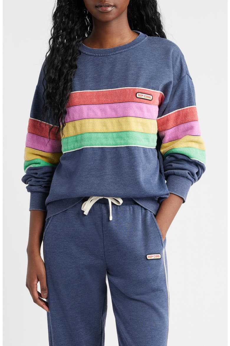 Surf Revival Relaxed Sweatshirt, Main, color, DARK NAVY