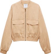 MANGO Flowy Bomber Jacket